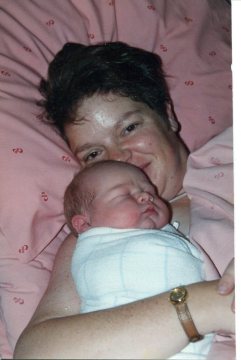 23 years ago today, and Mummy was as roly poly then as she is now, but with more excuse...